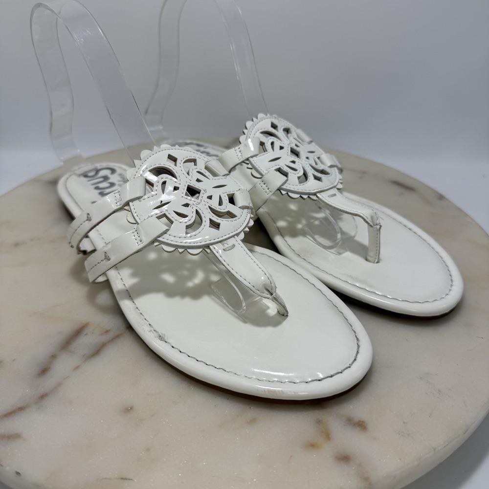 Circus by Sam Edelman CHERRI Two-Strap Thong Sandals White Women's Size 9.5M
